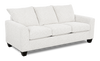 Made in Canada Customizable Sofa Lab Arc 38" Fabric Sofa Bed - Teddy Snow | Sofa-lits personnalisable Arc de Sofa Lab de 38 po fabriqué au Canada en tissu - Teddy Snow