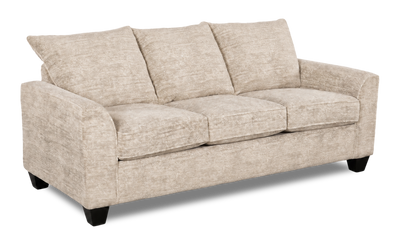 Made in Canada Customizable Sofa Lab Arc 38" Fabric Sofa Bed - Plush Parchment | Sofa-lits personnalisable Arc de Sofa Lab de 38 po fabriqué au Canada en tissu - Plush Parchment
