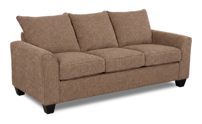 Made in Canada Customizable Sofa Lab Arc 38" Fabric Sofa Bed - Chenille Praline | Sofa-lits personnalisable Arc de Sofa Lab de 38 po fabriqué au Canada en tissu - Chenille Praline