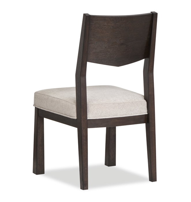 Arden Dining Chair with Cushion Fabric Seat, Wood - Espresso Brown/Beige 