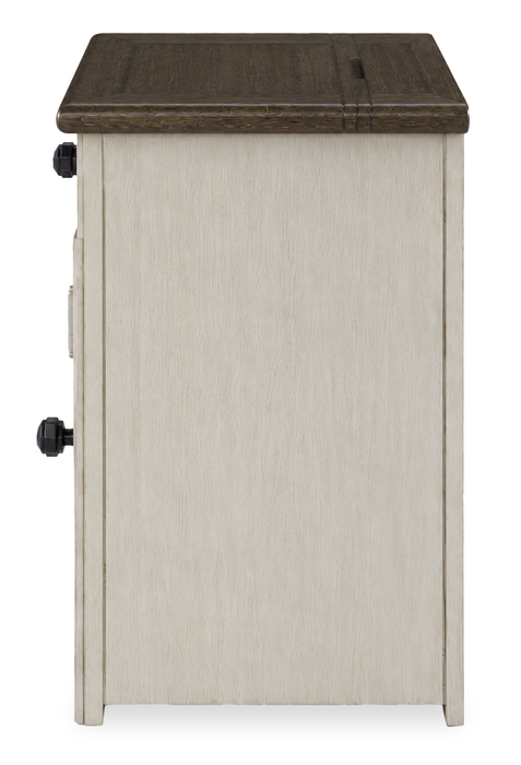 Baxter 14” Country-Style Chairside Table with Storage – Mocha