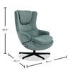 Bliss 29.1” Chenille Fabric Stress Free Reclining Occasional Chair with Footrest - Green | Fauteuil d’appoint inclinable antistress Bliss de 29,1 po en tissu de chenille avec repose-pieds - vert