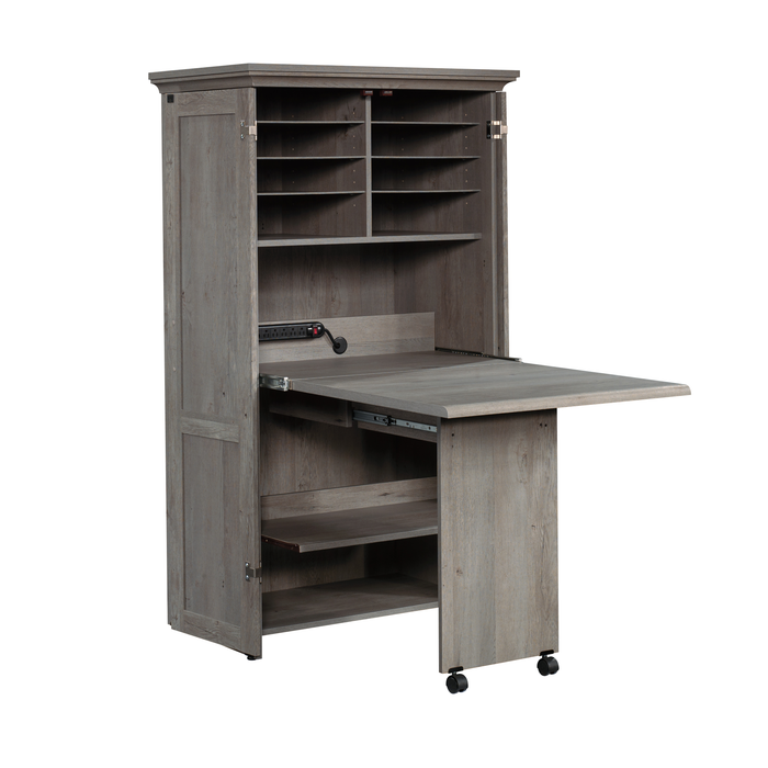 Boon 35.12\" Storage Accent Cabinet with Fold Out Work Surface – Mystic Oak