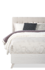Cami Panel Bed with Fabric Headboard & Frame, Grey Oak - Queen Size | Lit à panneaux Cami en chêne gris avec tête de lit en tissu et cadre de lit - format grand lit