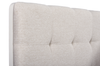Cami Panel Bed with Fabric Headboard & Frame, Grey Oak - Queen Size | Lit à panneaux Cami en chêne gris avec tête de lit en tissu et cadre de lit - format grand lit