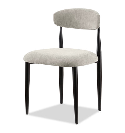 Kort & Co. Capri 5pc Dining Set with Table & 4 Chairs, Gold Accent, Pedestal Base, 72"W – Beige | Ensemble de salle à manger Capri de Kort & Co. 5 pièces avec table de 72 po (L), touches dorées, base piédestal et 4 chaises - beige