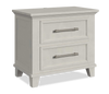 Celine Bedside 2-Drawer Nightstand, 28"W x 26"H – Ivory