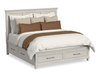 Celine Platform Storage Bed with Headboard & Frame, Ivory - King Size | Lit plateforme de rangement Celine avec tête de lit et cadre de lit, ivoire - format très grand lit