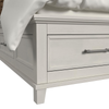 Celine Platform Storage Bed with Headboard & Frame, Ivory - King Size | Lit plateforme de rangement Celine avec tête de lit et cadre de lit, ivoire - format très grand lit