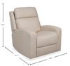 Charlotte 36.6” Fabric Auto Glider Power Reclining Chair with Power Headrest - Sand  | Fauteuil à coulissement automatique et à inclinaison électrique Charlotte de 36,6 po en tissu avec appuie-tête électrique - sable