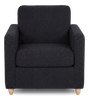 Made in Canada Sofa Lab Customizable Club 36" Fabric Accent Chair with Wood Legs – Teddy Raven | Fauteuil d’appoint personnalisable Club de Sofa Lab de 36 po fabriqué au Canada en tissu avec pattes en bois - Teddy Raven