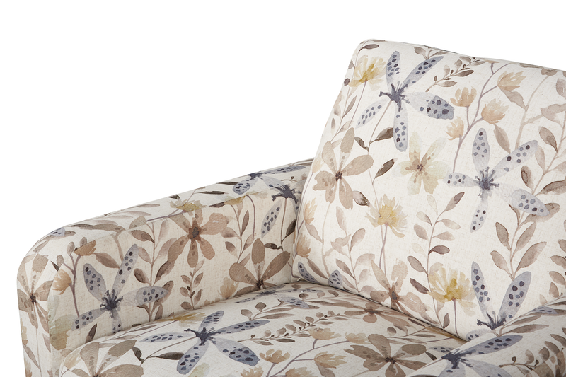 Made in Canada Sofa Lab Customizable Club 36\" Fabric Accent Chair with Wood Legs – Dust Accent Fabric 