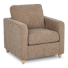 Made in Canada Sofa Lab Customizable Club 36" Fabric Accent Chair with Wood Legs – Chenille Praline | Fauteuil d’appoint personnalisable Club de Sofa Lab de 36 po fabriqué au Canada en tissu avec pattes en bois - Chenille Praline
