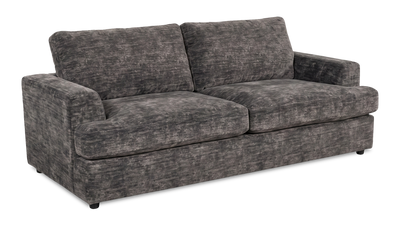 Made in Canada Customizable Sofa Lab Curve 88" Fabric Sofa – Plush Charcoal | Sofa personnalisable Curve de Sofa Lab de 88 po fabriqué au Canada en tissu - Plush Charcoal