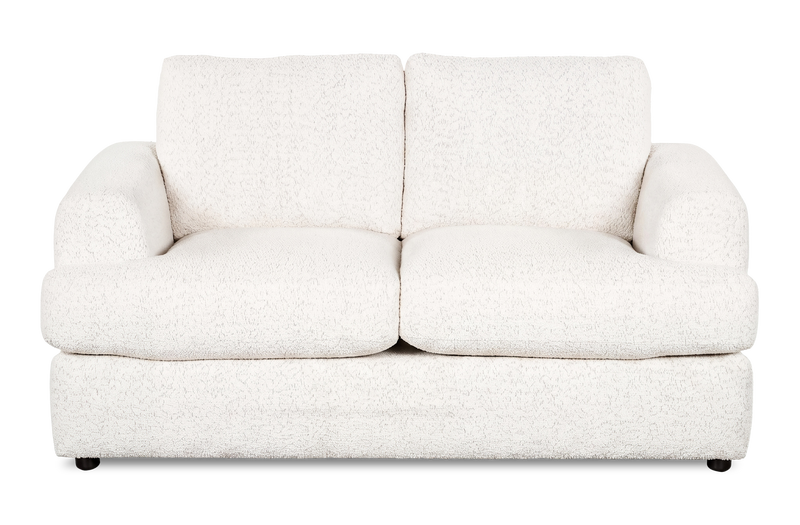 Made in Canada Customizable Sofa Lab Curve 65\" Fabric Loveseat - Teddy Snow