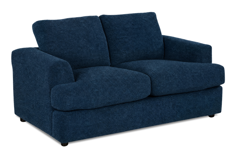 Made in Canada Customizable Sofa Lab Curve 65\" Fabric Loveseat - Chenille Pacific