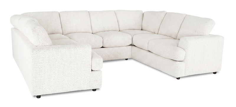 Made in Canada Customizable Sofa Lab Curve U-Shaped Sectional - Teddy Snow