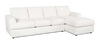 Made in Canada Customizable Sofa Lab Curve Right-Facing Fabric Sofa Chaise  – Teddy Snow