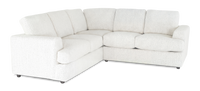 Made in Canada Customizable Sofa Lab Curve 2-Piece Fabric Sectional - Teddy Snow