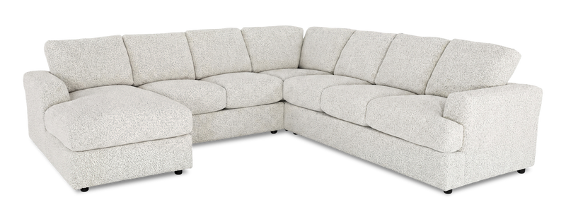 Made in Canada Customizable Sofa Lab Curve 4-Piece Left-Facing Sectional with Chaise - Teddy Riverrock
