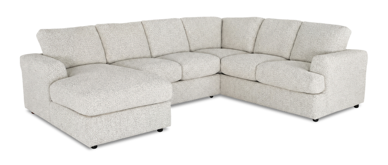 Made in Canada Customizable Sofa Lab Curve 3 Piece Left-Facing Fabric Sectional with Chaise – Teddy Riverrock