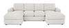 Made in Canada Customizable Sofa Lab Curve Fabric Double Chaise Sectional - Teddy Riverrock | Sofa sectionnel avec deux fauteuils longs personnalisable Curve de Sofa Lab fabriqué au Canada en tissu - Teddy Riverrock