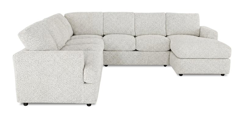 Made in Canada Customizable Sofa Lab Curve 4-Piece Right-Facing Sectional with Chaise - Teddy Riverrock