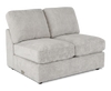 Made in Canada Customizable Sofa Lab Curve 47\" Armless Fabric Loveseat - Plush Oyster
