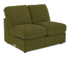 Made in Canada Customizable Sofa Lab Curve 47\" Armless Fabric Loveseat - Chenille Moss