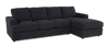 Made in Canada Customizable Sofa Lab Curve Right-Facing Fabric Sofa Chaise  – Teddy Raven