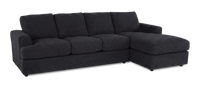 Made in Canada Customizable Sofa Lab Curve Right-Facing Fabric Sofa Chaise – Teddy Raven