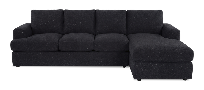 Made in Canada Customizable Sofa Lab Curve Right-Facing Fabric Sofa Chaise  – Teddy Raven