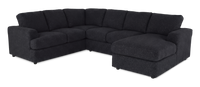 Made in Canada Customizable Sofa Lab Curve 3 Piece Right-Facing Fabric Sectional with Chaise – Teddy Raven 