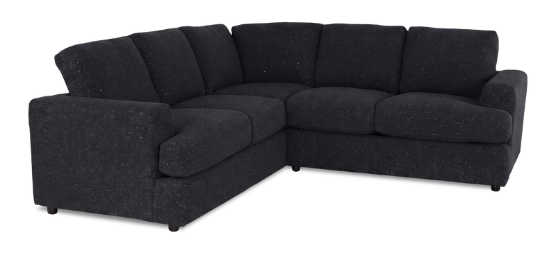 Made in Canada Customizable Sofa Lab Curve 2-Piece Fabric Sectional - Teddy Raven