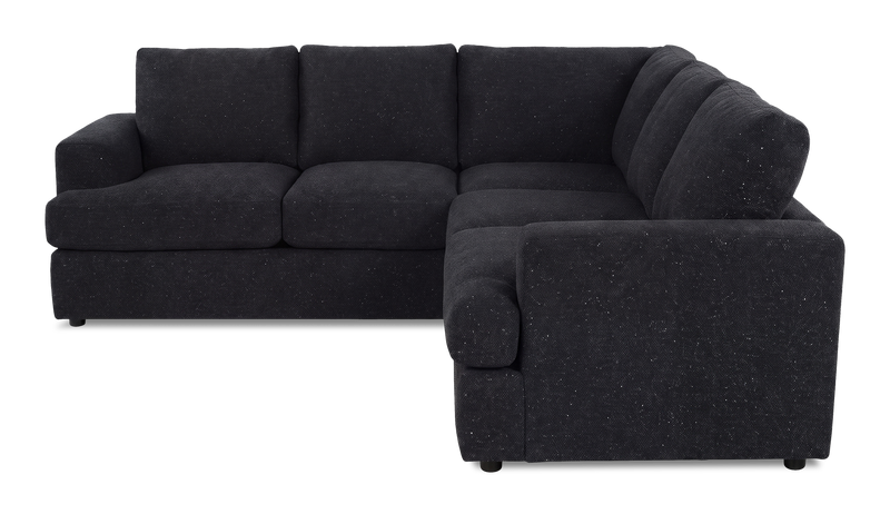 Made in Canada Customizable Sofa Lab Curve 2-Piece Fabric Sectional - Teddy Raven