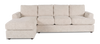 Made in Canada Customizable Sofa Lab Curve Fabric Left-Facing Sofabed Sectional - Chenille White | Sofa-lit sectionnel de gauche personnalisable Curve de Sofa Lab fabriqué au Canada en tissu - Chenille White