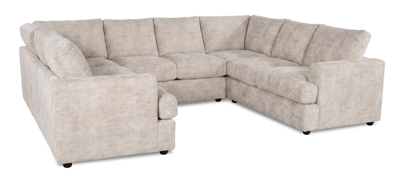 Made in Canada Customizable Sofa Lab Curve U-Shaped Sectional - Plush Parchment