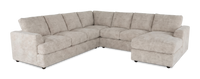 Made in Canada Customizable Sofa Lab Curve 4-Piece Right-Facing Sectional with Chaise - Plush Parchment 