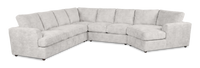 Made in Canada Customizable Sofa Lab Curve 4-Piece Right-Facing Sectional with Cuddler - Plush Oyster 