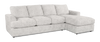 Made in Canada Customizable Sofa Lab Curve Fabric Left-Facing Sofabed Sectional - Plush Oyster