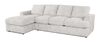 Made in Canada Customizable Sofa Lab Curve Fabric Left-Facing Sofabed Sectional - Plush Oyster | Sofa-lit sectionnel de gauche personnalisable Curve de Sofa Lab fabriqué au Canada en tissu - Plush Oyster