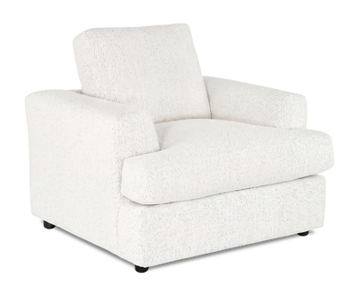 Made in Canada Customizable Sofa Lab Curve 40" Fabric Chair – Teddy Snow | Fauteuil personnalisable Curve de Sofa Lab de 40 po fabriqué au Canada en tissu - Teddy Snow