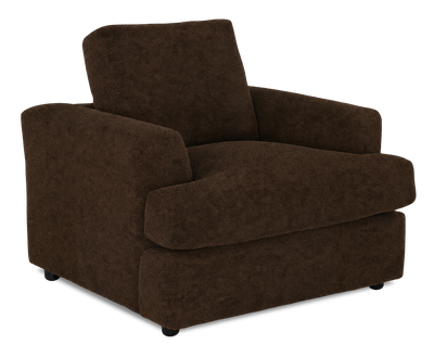 Made in Canada Customizable Sofa Lab Curve 40" Fabric Chair – Plush Chocolate | Fauteuil personnalisable Curve de Sofa Lab de 40 po fabriqué au Canada en tissu - Plush Chocolate
