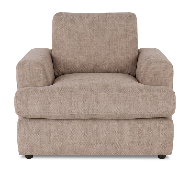 Made in Canada Customizable Sofa Lab Curve 40\" Fabric Chair – Chenille Praline