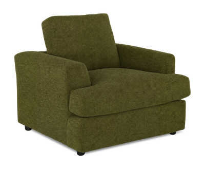 Made in Canada Customizable Sofa Lab Curve 40" Fabric Chair – Chenille Moss | Fauteuil personnalisable Curve de Sofa Lab de 40 po fabriqué au Canada en tissu - Chenille Moss