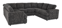 Made in Canada Customizable Sofa Lab Curve U-Shaped Sectional - Plush Charcoal 