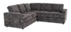 Made in Canada Customizable Sofa Lab Curve 2-Piece Fabric Sectional - Plush Charcoal 