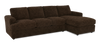 Made in Canada Customizable Sofa Lab Curve Right-Facing Fabric Sofa Chaise  – Plush Chocolate | Sofa avec fauteuil long de droite personnalisable Curve de Sofa Lab fabriqué au Canada en tissu - Plush Chocolate