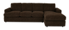 Made in Canada Customizable Sofa Lab Curve Right-Facing Fabric Sofa Chaise  – Plush Chocolate | Sofa avec fauteuil long de droite personnalisable Curve de Sofa Lab fabriqué au Canada en tissu - Plush Chocolate