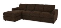 Made in Canada Customizable Sofa Lab Curve Left-Facing Fabric Sofa Chaise – Plush Chocolate